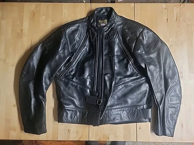 Hombre Vanson Cuero Avenger Chaqueta Negra Talla 46 Como Perfecto Estado  Foto 1 de 4