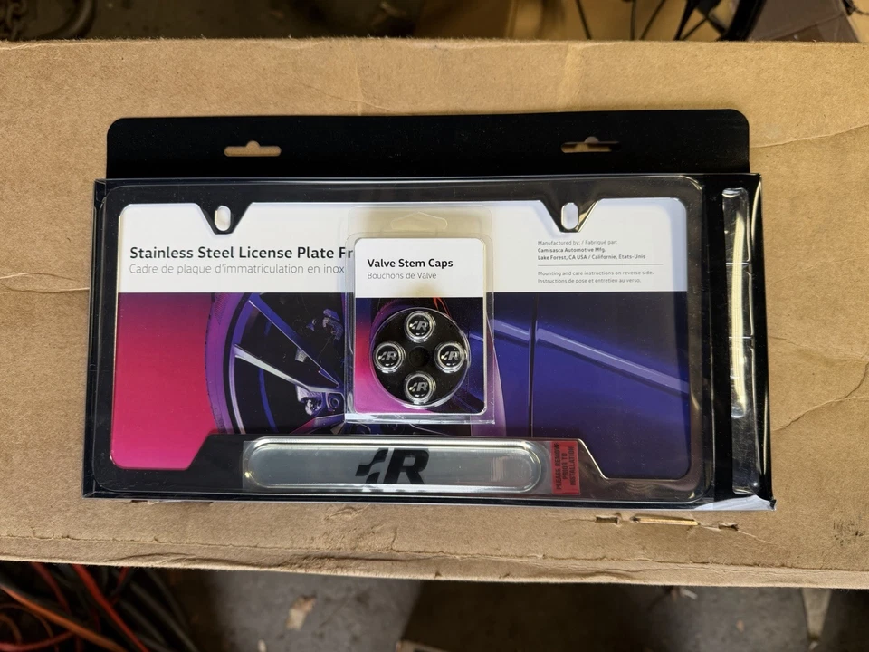 Tapas envolventes y vástago de válvula de matrícula de acero inoxidable para Volkswagen Golf R32 NOS Foto 1 de 1