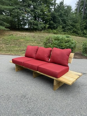 Wooden Outdoor Sofa - Image 1 of 4