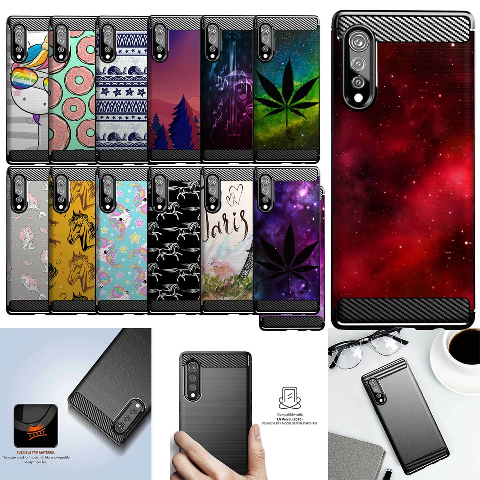 For [LG Velvet (2020)][Flex TPU Fiber SET12] Slim Shock Combat Case - Image 1 of 1