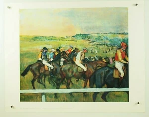 vtg EDGAR DEGAS Race Horses high quality fine art print Cleveland Museum 29x23" - Picture 1 of 10