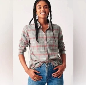 Neu! Faherty Juliet kariertes Button-Down Flanellhemd XS UVP 128 $ - Bild 1 von 11
