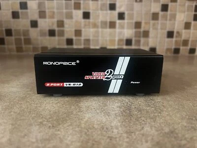 MONOPRICE VS-812 VIDEO SPLITTER 1 TO 2 PORT VGA DUPLICATOR E1-16 - Image 1 of 4