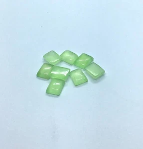 AAA Natural Prehnite Chalcedony Rectangle Cabs Loose Gemstone For Making Jewelry - Picture 1 of 16