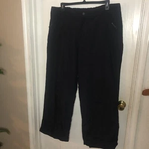 Obermeyer Schnee Ski Hose Herren XL schwarz Flatfront gerades Bein Zip Fly - Bild 1 von 16