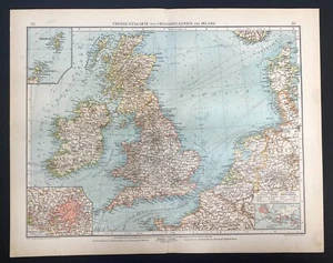 Andrees Allgemeiner Handatlas - 1899 (Großbritannien, Irland) seltene Karte - Bild 1 von 6