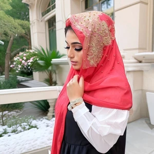 Mujeres Musulmanas Hiyab Bufanda Turbante Cubierta de Cabeza Envoltura Chal Islámico Pañuelo Árabe - Imagen 1 de 26