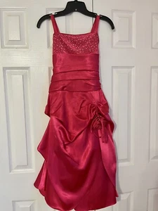My Best Kid Gown Dress Girls Size 9-10 Magenta Formal - Picture 1 of 6
