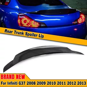 Rear Trunk Roof Spoiler Lip For 2008-2013 INFINITI G37 Carbon Fiber Look 2Dr 1pc - Picture 1 of 12