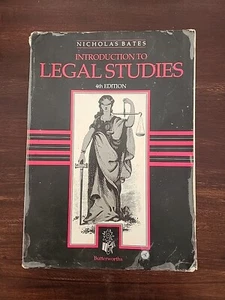 Nicolas Bates Introduction To Legal Studies 4th Edition Book Vintage 1984 - Picture 1 of 8