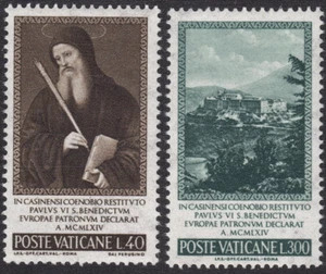 1965 Vatican City SC# 414-415 - View of Monte Cassino - M-NH -1 - Picture 1 of 2