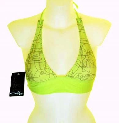 Nuevo con etiquetas Top de bikini acolchado Oakley Jaw Breaker para mujer natación surf grande 42"-43" verde Foto 1 de 2