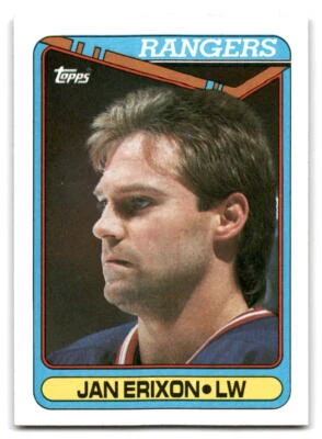 Jan Erixon 1990-91 Topps HOCKEY #187 New York Rangers - Image 1 of 2