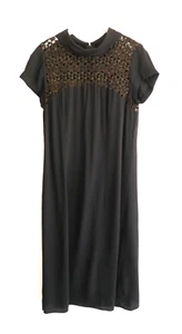 L’Agence Crochet Yoke Little Black Dress US6/UK10. - Picture 1 of 4