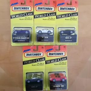 Super Matchbox World Class Elite lot Camaro Corvette RX-7 Aston Martin Mustang - Picture 1 of 6