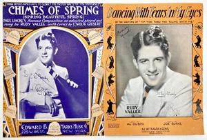 Lot of 2 RUDY VALEE SIGNED SHEET MUSIC 1930 Autograph & The Connecticut Yankees - Picture 1 of 12