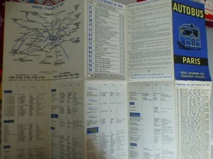 Plan Officiel de Paris Autobus - REGIE AUTONOME DES TRANSPORTS PARISIENS 1961 - Picture 1 of 2