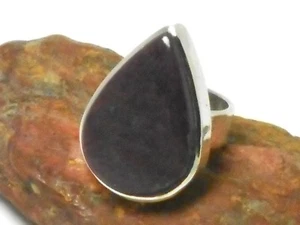 ANILLO RUBÍ en zoisita plata esterlina 925 de piedras preciosas - talla M - Imagen 1 de 5