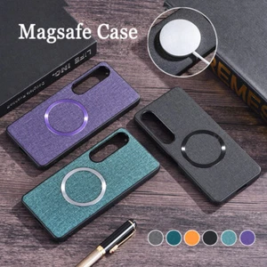 For Sony Xperia 5V 10 IV 10 VII 5 III Luxury Slim Case Cloth Leather Phone Cover - Picture 1 of 16