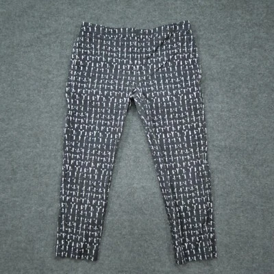 Max Mara Pants Womens 14 Grey White Flag Cropped Made In Italy Trouser 34x25 - Image 1 of 4