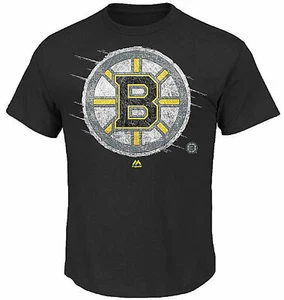 Camiseta para hombre Boston Bruins negra majestic estand hockey manga corta - Imagen 1 de 5