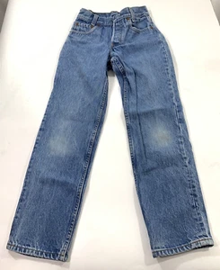 VTG Levis 511 Slim Boys Sz 10 Light Wash Blue Jean 23x25 Red Tab Button Fly USA - Picture 1 of 18