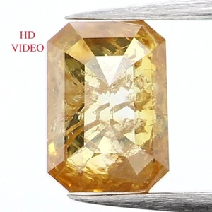 0.88 CT Natural Loose Emerald Shape Diamond 6.35 MM Yellow Color Diamond NQ1075 - Picture 1 of 8
