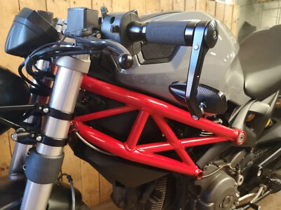 Espejos retrovisores negros para manillar Ducati Monster 796 Streetfighter 848 1098 Foto 1 de 4