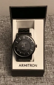 Reloj Armitron Hombre S Negro Chapado IP Acero Inoxidable - Imagen 1 de 4