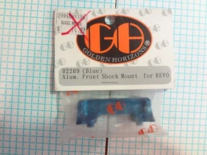 Golden Horizons 02269 Blue Aluminum Front Shock Mount for Traxxas Revo - Picture 1 of 1