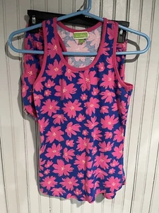 Vera Bradley Damen Art Mohnblumen 2-teiliges Pyjama-Set Shorts Tank Größe XS EUC - Bild 1 von 9