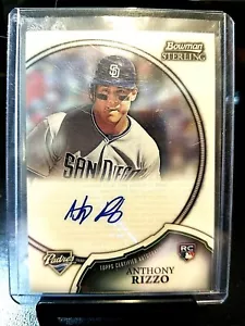 2011 ANTHONY RIZZO BOWMAN STERLING AUTOGRAPHS #4 SAN DIEGO PADRES MINT. - Picture 1 of 6
