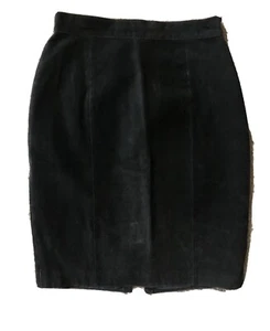 🌹Winlit Vintage Suede Leather Skirt Sz Juniors 7/8 🌹High Waist & Slit🌹 - Picture 1 of 9