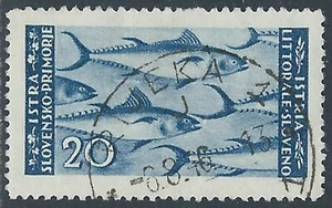 1946 OCCUP. JUGOSLAVA ISTRIA E LITORALE SLOVENO ZAGABRIA USATO 20 LIRE - RA18-5 - Picture 1 of 1