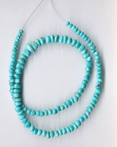 MEXICAN CAMPITOS TURQUOISE 4-10MM Long NUGGET BEADS - 18" Strand - 891E