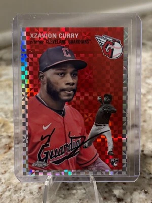 2023 Topps Chrome Platinum Red X-Fractor XZAVION CURRY ROOKIE RC #32 GUARDIANS - Image 1 of 2