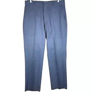 Vintage Levi's Action Slacks Men's 36x31 Blue Flat Front Dress Pants MADE IN USA - Picture 1 of 12