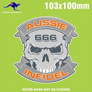 AUSSIE INFIDEL STICKER SKULL - Imagen 1 de 1