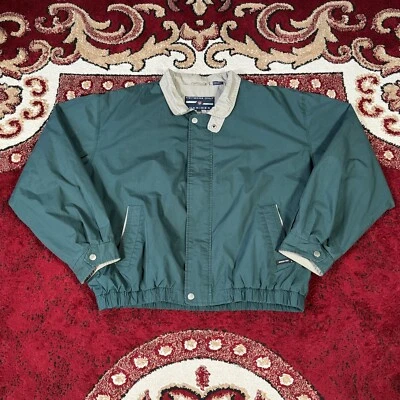 Vintage Members Only Coaches Racing Bomber Windbreaker Jacket Size XL Green - Image 1 of 4