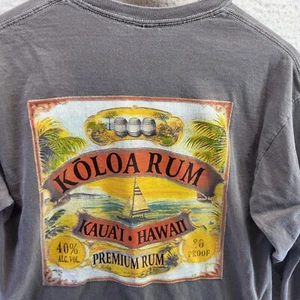 Koloa Rum Co Womens Shirt Brown Medium Distillery Kauai Hawaii Beer Graphic Tee - Picture 1 of 18