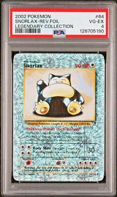 PSA 4 2002 Pokemon Legendary Collection Snorlax 64/110 Reverse Holo Foil - Image 1 of 2