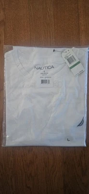 Nautica Men's Crew Deck T Shirt White Large - Image 1 of 3
