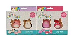 Original Squishmallows Lip Balm Duo Gift Set – Cam & Archie / Patty & Fifi - Picture 1 of 8