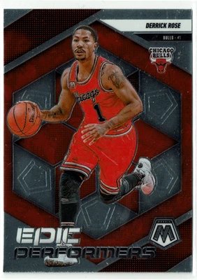Baloncesto con mosaico Panini 2024-25 - actuaciones épicas Derrick Rose #17 Foto 1 de 2