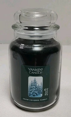 Yankee Candle SNOW COVERED FOREST Large 1-Wick Classic Jar Candle 22 oz New - Image 1 of 3