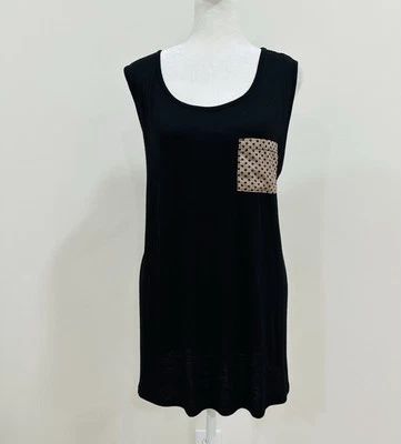 Tutta Bella Maternity EUC Black Flowy Pleated Polka-Dot Tank Top - SIZE XXL - Image 1 of 4