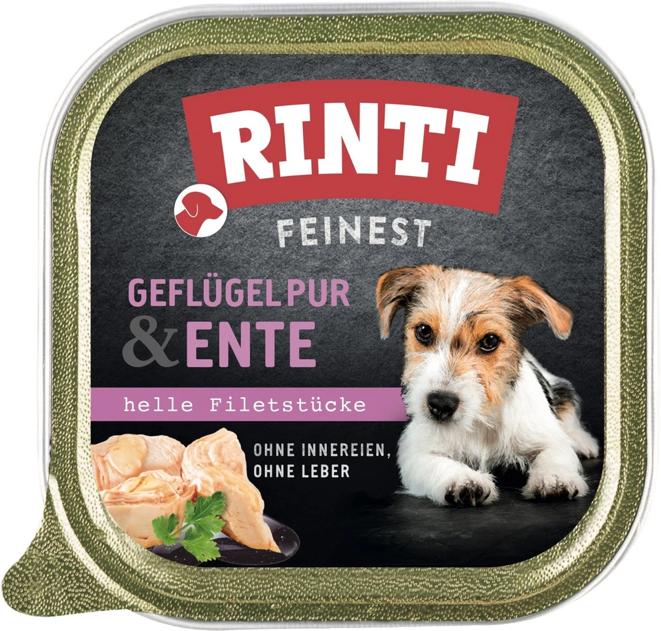 Vorteilspack Finnern Rinti Dog - Feinest Schale Geflügel Pur & Ente 11 x 150g - Bild 1 von 1