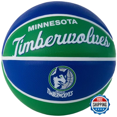 Mini baloncesto retro del equipo de la NBA Wilson - Minnesota Timberwolves - cubierta exterior - Imagen 1 de 3
