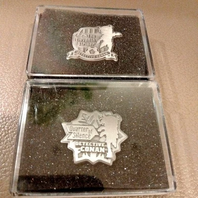 Detective Conan Pin Badge Set of 2 Quarter of Silence The Eleventh Striker - Image 1 of 4