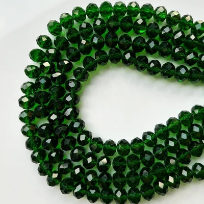 265Pcs Briolette Glass Crystal Beads for Jewelry Making, 10MM Rondelle Facete... - Image 1 of 4